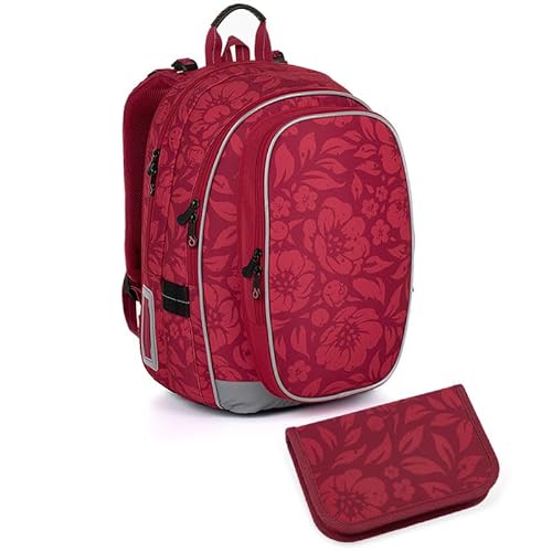 TOPGAL Schulrucksack für Mädchen ab - 3. Klasse - MIRA 23009-2-TEILIGES SET (Hawai) von TOPGAL