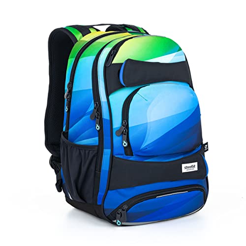 TOPGAL YUMI Schulrucksack für Jungen Teenager mit Laptopfach - Skateboard Rucksack - Ergonomisch geformter Rücken, Brustgurt. (Farbig) von TOPGAL