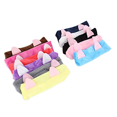 Katzenohren Wickeln Stirnbandzubehör für Komfortable Make -up -Haare und Halten Sie Haare aus Dem Gesicht für Frauen und Mädchen, 11 Stücke in Verschiedenen Farben Zum Anziehen von TOPINCN