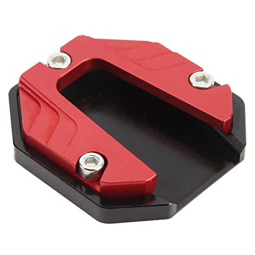 Motorrad -Seitenpositionsplatte Kissen Stand Ständer Extender Fußstütze für Heiße Pflastergrasparkplatten -Aluminiumlegierung Material (Rot) von TOPINCN