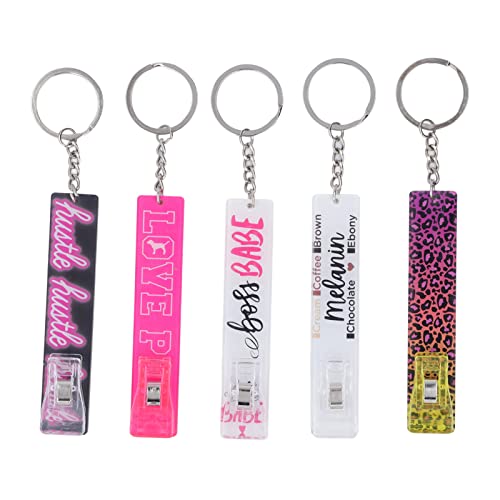 TOPINCN 5pcs Kreditkartengrabber für Long Nails Schlüsselbund, Long Nail Card Grabber Debit Card Grabber für Frauen Mädchen, Mehrzweck -Acryl -Long -Nagelkarten -Puller für Kleiderbeutel von TOPINCN