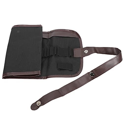 TOPINCN Bleistift Wrap Halter, Leinen Bleistiftbeutel, Organizer, Aufbewahrungstasche, Farbige Mine, Faltbarer Bleistiftbeutel, Faltbarer Bleistiftvorhang (36 Löcher schwarz) von TOPINCN