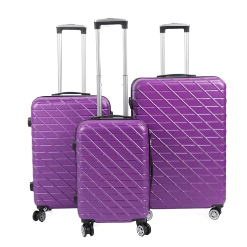 TOPINCN Gepäcksets, 3 -teiliges Hardshell -Koffer -Set mit Spinnerrad, Hardside -Koffer -Set mit TSA -Schloss, Erweiterbares Reise Gepäck für Männer und Frauen (20in 24 Zoll 28 Zoll) (Purple) von TOPINCN