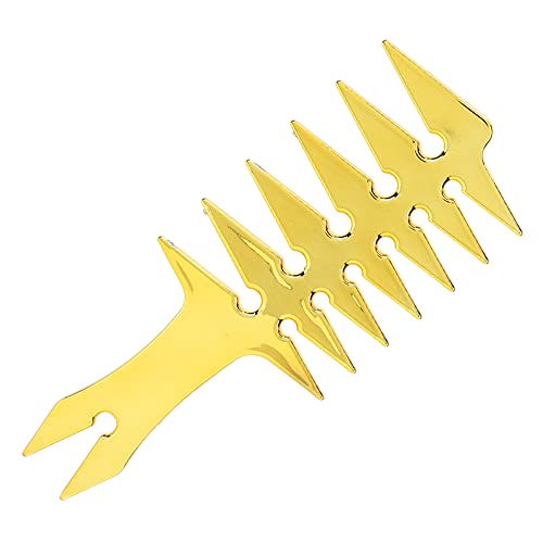 TOPINCN Herren Breite Zahnhaarkämme Zum Styling -Knoten - Haare mit Abgerundeten Zähnen Doppelseitiger Kunststoffkamm für Männer Tragbares Styling Werkzeug (GOLD) von TOPINCN