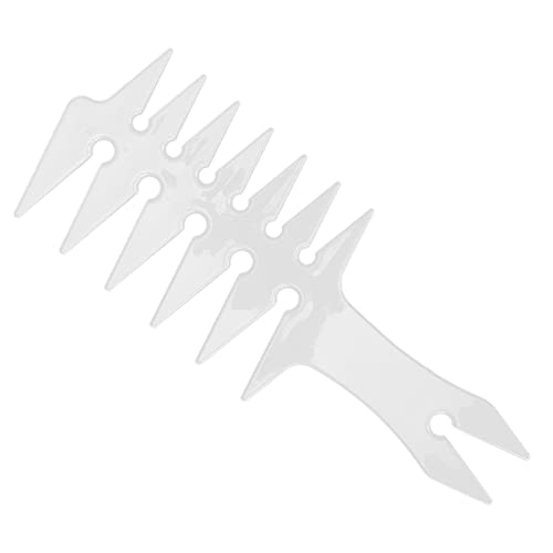 TOPINCN Herren Breite Zahnhaarkämme Zum Styling -Knoten - Haare mit Abgerundeten Zähnen Doppelseitiger Kunststoffkamm für Männer Tragbares Styling Werkzeug (WHITE) von TOPINCN