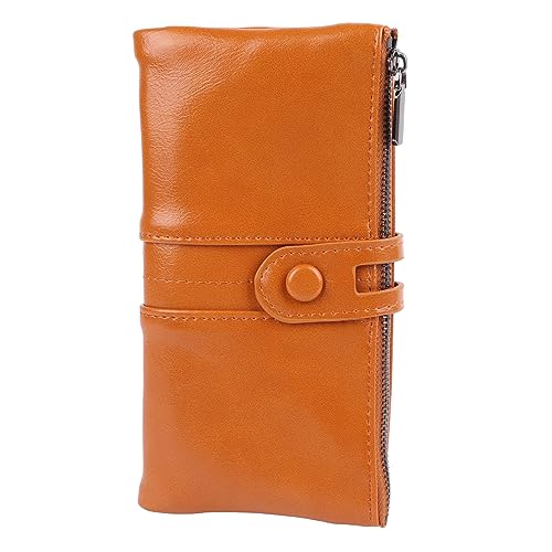 Lange Geldbörsen für Frauen, PU Leder -Geldbörse RFIDs Blockieren Kreditkartenorganisatoren Große Kapazitätskartenhalter Ladies Telefon Clutch Weibliche Lange Retro -Handtasche von TOPINCN