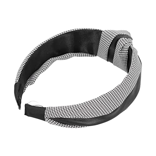 TOPINCN Mode Bowknot Stirnband Süße Haardekoration für Angemessene Gesichtswäsche für Frauen zu Hause oder Stoffveranstaltungen (Farbblock -Kopfbandstreifen schwarz) von TOPINCN