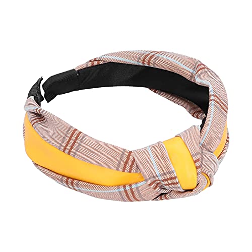 TOPINCN Mode Bowknot Stirnband Süße Haardekoration für Angemessene Gesichtswäsche für Frauen zu Hause oder Stoffveranstaltungen (Farbblockiertes Haarbandgelb) von TOPINCN