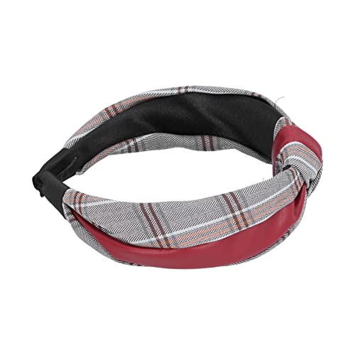 TOPINCN Mode Bowknot Stirnband Süße Haardekoration für Angemessene Gesichtswäsche für Frauen zu Hause oder Stoffveranstaltungen (Farblich blockierter Haarbandweinrot) von TOPINCN