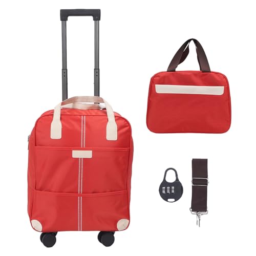TOPINCN Reisender Transportieren Koffer, Orange Carry On Gepäckset Oxford Fabric Passwort Lock Travel Koffer mit Erweitertem Platz für Männer und Frauen von TOPINCN