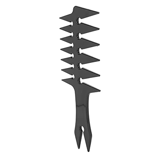 TOPINCN Retro Herren Breite Zahnhaarkämme Leichter Doppelseitiger Ölkamm für Haarstyling - Sanft auf Kopfhaut Kunststoff (BLACK) von TOPINCN