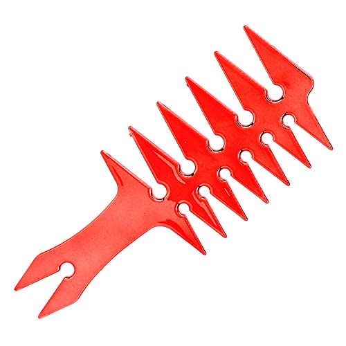 TOPINCN Retro Herren Breite Zahnhaarkämme Leichter Doppelseitiger Ölkamm für Haarstyling - Sanft auf Kopfhaut Kunststoff (Rot) von TOPINCN