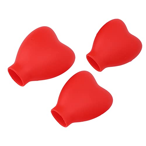 TOPINCN Wiederverwendbare Make -up -Beschützer, die mit Flexiblen Silikonreisen für Mädchen zu Hause Bedeckt Sind, 3PCS (Rot) von TOPINCN