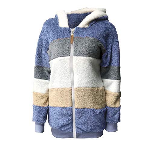 Damen Fleecejacke Winterjacke Teddy Fleece Mantel Warm Gefüttert Winter Damen Mantel Kapuzenpullover Hoodie Jacken Flauschig Plüschjacke Sweatshirt mit Kapuze Oversize Softshelljacke Oberteile von TOPJIAO