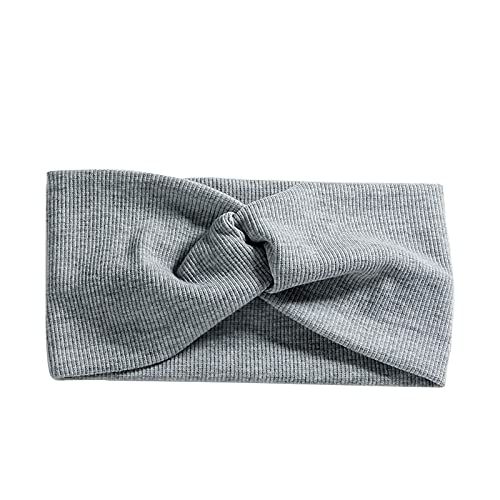 Neues Haarband für Frauen, gestrickter, Haarband, Yoga-Stirnband Kopfschmuck (Grey, One Size) von TOPJIAO