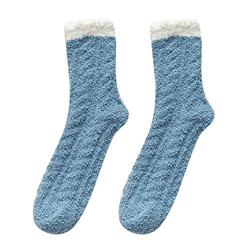 TOPJIAO Damen-Mode-Socken, Patchwork, dicke Frauen, halten modische Patchwork-Socken warm Socken Klein Damen (Dark Blue, One Size) von TOPJIAO