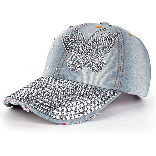 Baseball Cap Damen Sommer Verstellbar Baseballmütze Frau Basecap Kappe Denim Baseball Cap Sports Sonnenhut Mütze Sonnenschutz Schirmmütze Freizeit Kappe Fashion Baseballkappe Outdoor (A, One Size) von TOPJIAO