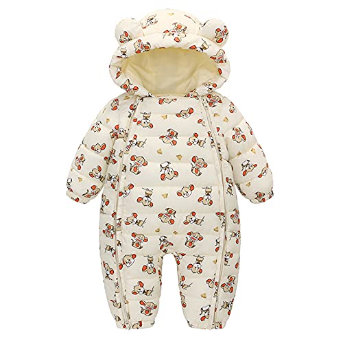 TOPJIAO Mit Kapuze Oberbekleidung Winter Baby Jacke Junge Ohr Reißverschluss Schneeanzug Mantel Strampler Overall Jungen Mantel und Jacke Schneehandschuhe von TOPJIAO