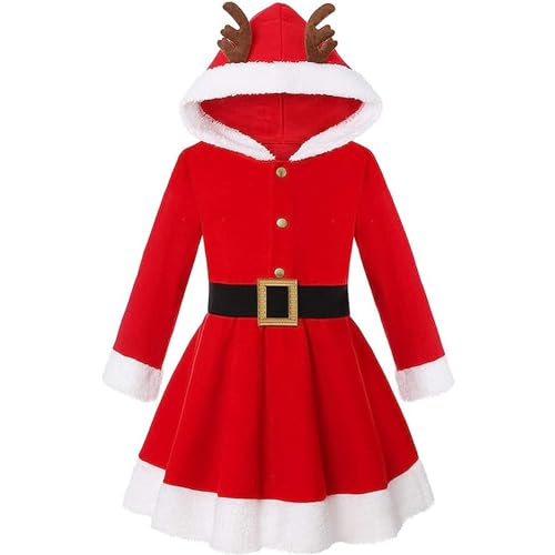 Weihnachtskleid Mädchen Baby Weihnachtsoutfit Mädchen Kleid Langarm Rüschen Bowknot Kleid Kleinkind Mädchen Weihnachten Tutu Tüll Kleid Prinzessin A-Linie Kleid Süßes Weihnachtskleid von TOPJIAO