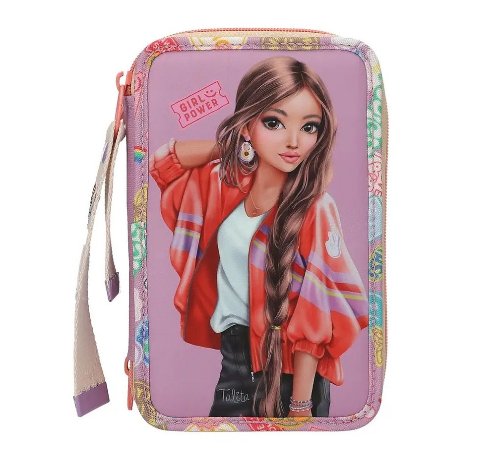 TOPModel Kinderrucksack TOPModel 3 Fach Federtasche mit Anhänger GIRL POWER von TOPModel