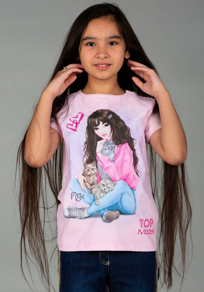 TOPModel T-Shirt mit romantischem, großem Frontmotiv von TOPModel