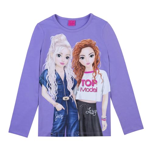 TOPModel Langarmshirt mit June und Lexy 75027 violett, Größe 128, 8 Jahre von Top Model