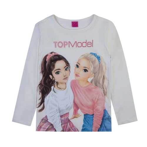 TOPModel Langarmshirt mit Talita und Candy 75025 weiß, Größe 128, 8 Jahre von Top Model