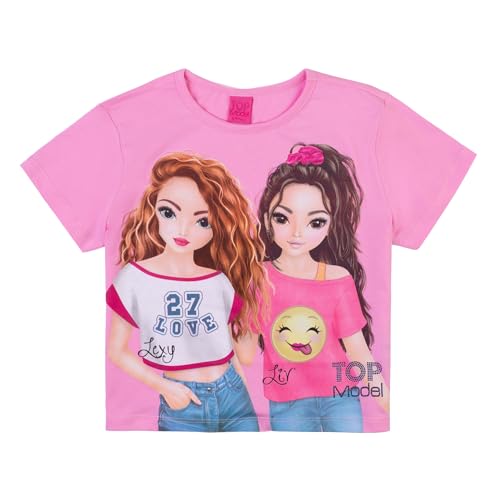 TOPModel Mädchen T-Shirt mit Lexy und Liv 75014 pink, Größe 128, 8 Jahre von TOPModel