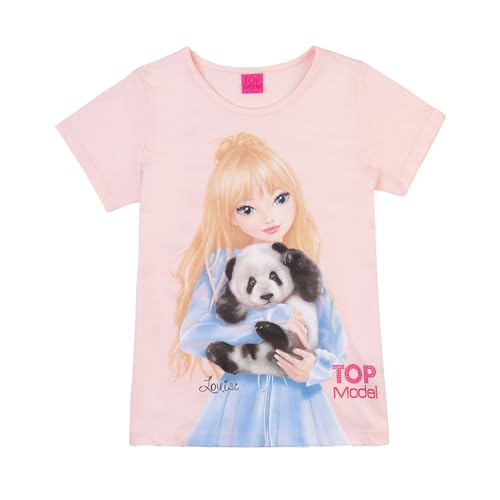 TOPModel Mädchen T-Shirt mit Louise 75009 rosa, Größe 128, 8 Jahre von Top Model