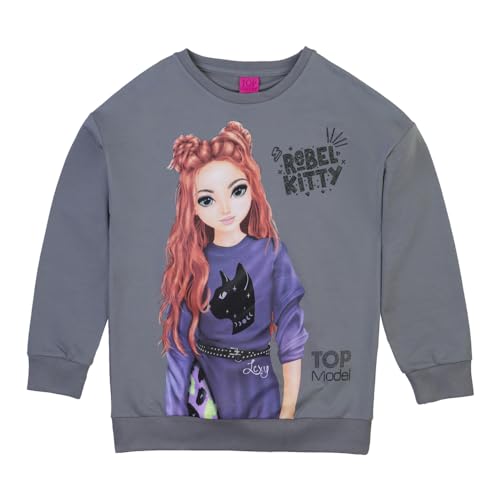 TOPModel Sweatshirt mit Lexy 75035 grau, Größe 128, 8 Jahre von Top Model