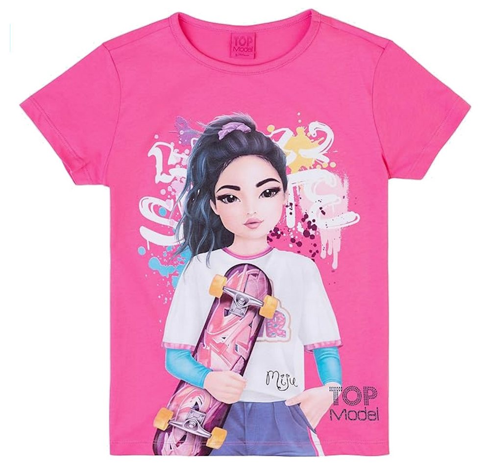 TOPModel T-Shirt Top Model T-Shirt Miju Skateboard azalea pink (1-tlg) von TOPModel