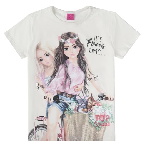 TOPModel T-Shirt mit June und Janet 75047, weiß, Größe 140, 10 Jahre von Top Model