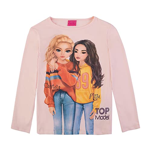 Top Model Mädchen Langarmshirt mit Christy & Miju 75065 pink, Größe 152, 12 Jahre von TOPModel