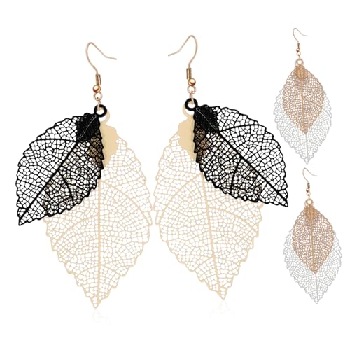 2Paare Dangle Ohrringe für Frauen Doppelstöckige Teardrop Quastenohrringe Outfit 2Paare Dangle Ohrringe für Frauen Doppelstöckige Teardrop Quastenohrringe Outfit von TOPPERFUN