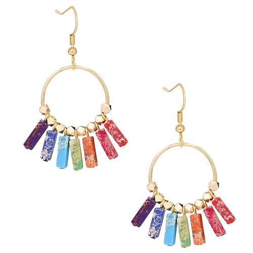 TOPPERFUN Böhmische Quastenohrringe Für Damen Bunte Ohrgehänge Kreativer Ohrschmuck Für Partys Und Alltag Zarte Ohranhänger Modische Accessoires von TOPPERFUN