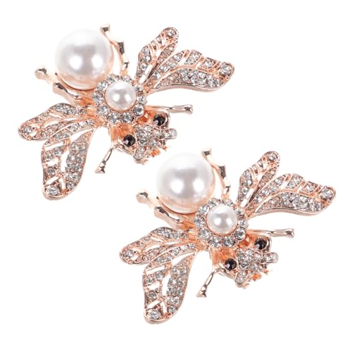 TOPPERFUN 1 Paar Dekorative Schuhclips für Damen Bling Schuhschnallen im Bienen Design Abnehmbare Schuhverzierung für Hochzeits und Partyschuhe Glitzer Rhinestones für Pumps und Brautschuhe von TOPPERFUN