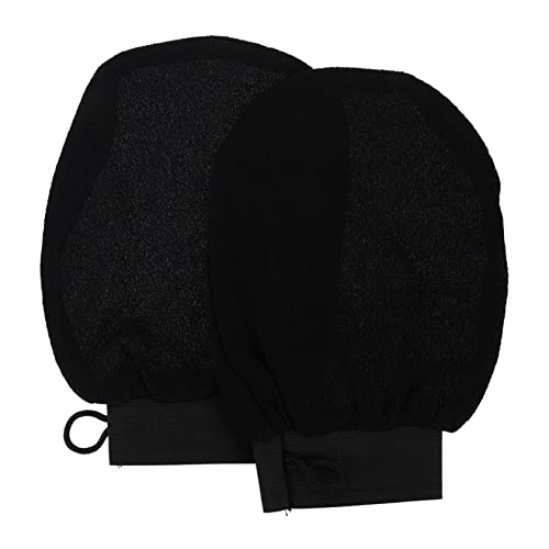 TOPPERFUN 1 Paar Exfolierende Duschhandschuhe aus Viskose Massage Handschuhe für Körperpeeling für Männer und zur Tiefenreinigung für Verbessertes Badeerlebnis von TOPPERFUN