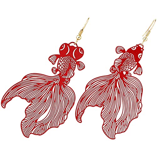 TOPPERFUN 1 Paar Goldfisch Ohrringe für Frauen Exaggerierte Hängende Ohrringe Rot Modischer Schmuck für Besondere Anlässe Hypoallergen und Langlebig für Geburtstage und Feiern TOPPERFUN 1 Paar Goldfisch Ohrringe für Frauen Exaggerierte Hängende Ohrringe Rot Modischer Schmuck für Besondere Anlässe Hypoallergen und Langlebig für Geburtstage und Feiern von TOPPERFUN