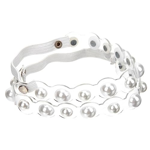 TOPPERFUN 1 Paar Abnehmbare Elastische Schuhbänder für High Heels mit Perlen Anti Loose Riemen für Damen Hochhackige Schnürsenkel für Eleganten Schuhzubehör von TOPPERFUN