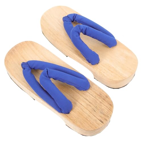 TOPPERFUN 1 Paar Holzclogs Damen Bequeme Japanische Hausschuhe Holz mit Sohle für Drinnen und Draußen Vielseitig Kombinierbar Leicht und Rutschfest Passend von TOPPERFUN