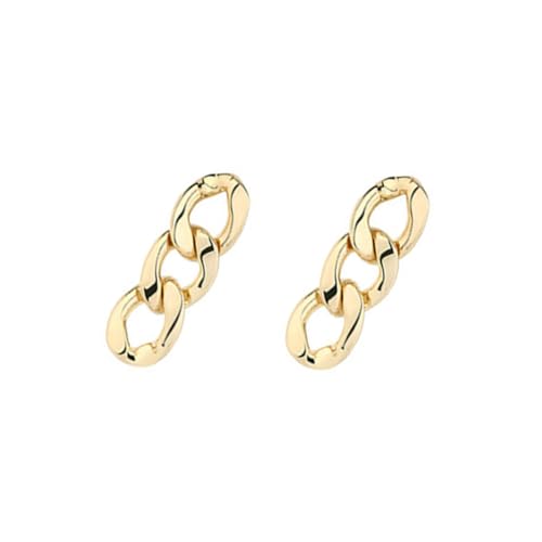 TOPPERFUN 1 Paar Kette Dangle Ohrringe Metall für Frauen Minimalistische Goldene Kettenohrringe mit Elegantem Design für Alltag und Besondere Anlässe von TOPPERFUN