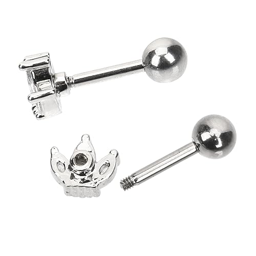 TOPPERFUN 1 Paar Kreuz Ohrstecker für Damen Zirkonia Tragus Piercing Ohrringe Mini Studs für Cartilage für Festivals und Alltag und von TOPPERFUN