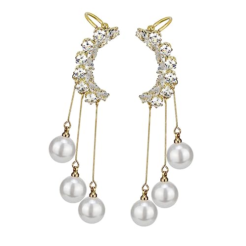 TOPPERFUN 1 Paar Perlen Ohrclips mit Troddeln Ohrringe für Damen nicht Durchstechend für Besondere Anlässe Wie Valentinstag Komfortable Trageweise und Luxuriöser TOPPERFUN 1 Paar Perlen Ohrclips mit Troddeln Ohrringe für Damen nicht Durchstechend für Besondere Anlässe Wie Valentinstag Komfortable Trageweise und Luxuriöser von TOPPERFUN