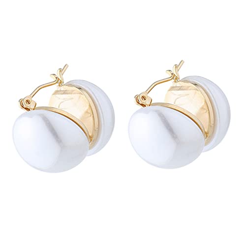 TOPPERFUN 1 Paar Perlenohrringe Hochwertigem Legierungsmaterial Stilvolle Ohrstecker für Damen Vielseitige Ohrringe für Alltag und Besondere Anlässe für Partys Hochzeiten und von TOPPERFUN