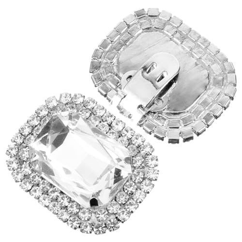 TOPPERFUN 1 Paar Removable Schuhclips mit Strass für Damen Abnehmbare Schuhschnallen für Hochzeits und Abendmode Schuhaccessoires mit Funkelnden Dekoren für High Heels und Sneakers von TOPPERFUN