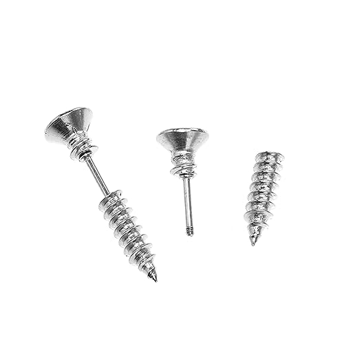 TOPPERFUN 1 Paar Schraube Ohrstecker Punk Ohrstecker für Herren und Damen Individuelles Ohrpiercing Schmuck Modisches Accessoire für Hip Hop und Alltag von TOPPERFUN