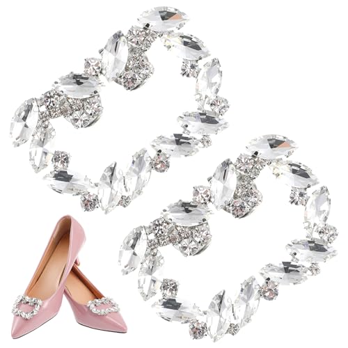 TOPPERFUN 1 Paar Strass Schuhschnallen Aus Metall Blumen Schuhschnallen Für Frauen Hochzeitsschnallen Verzierung Verzierte Schuhschnalle Schuhzubehör Für Frauen Brautschuhe von TOPPERFUN