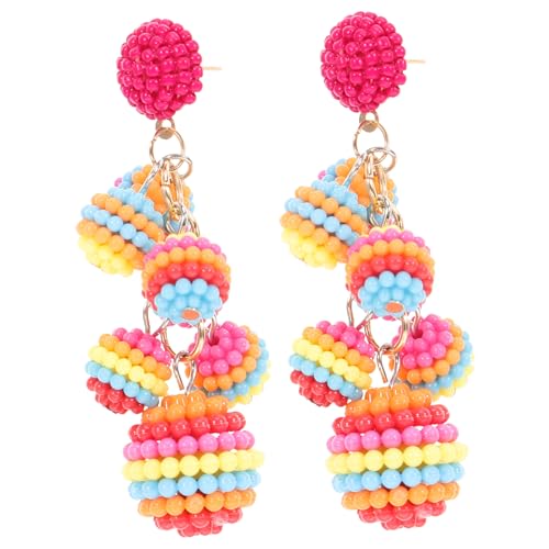 TOPPERFUN 1 Paar Themen Ohrringe für Damen Farbenfrohe Dangling Earrings Hochwertigem Resin und Ohrringe als für Freunde von TOPPERFUN