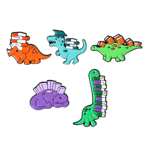 TOPPERFUN 5 Stücke Kinder Dinosaurier Broschen Satz Entzückende Dinosaurier Brustnadel Hergestellt Langlebigem Material Kleideraccessoire für Kinder für Kleidung Dekoration von TOPPERFUN