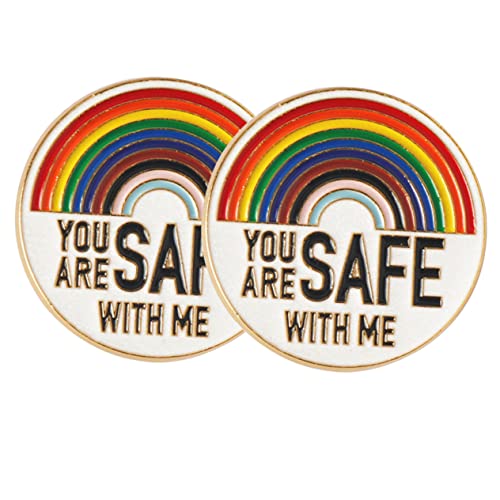 TOPPERFUN 1 Satz Emaille Anstecker You Are Safe With Me Regenbogen Brosche Für Dekorativer Pin Für Kleidung Und Taschen Für Gesundheits Und Sozialberufe 2 Stück TOPPERFUN 1 Satz Emaille Anstecker You Are Safe With Me Regenbogen Brosche Für Dekorativer Pin Für Kleidung Und Taschen Für Gesundheits Und Sozialberufe 2 Stück von TOPPERFUN